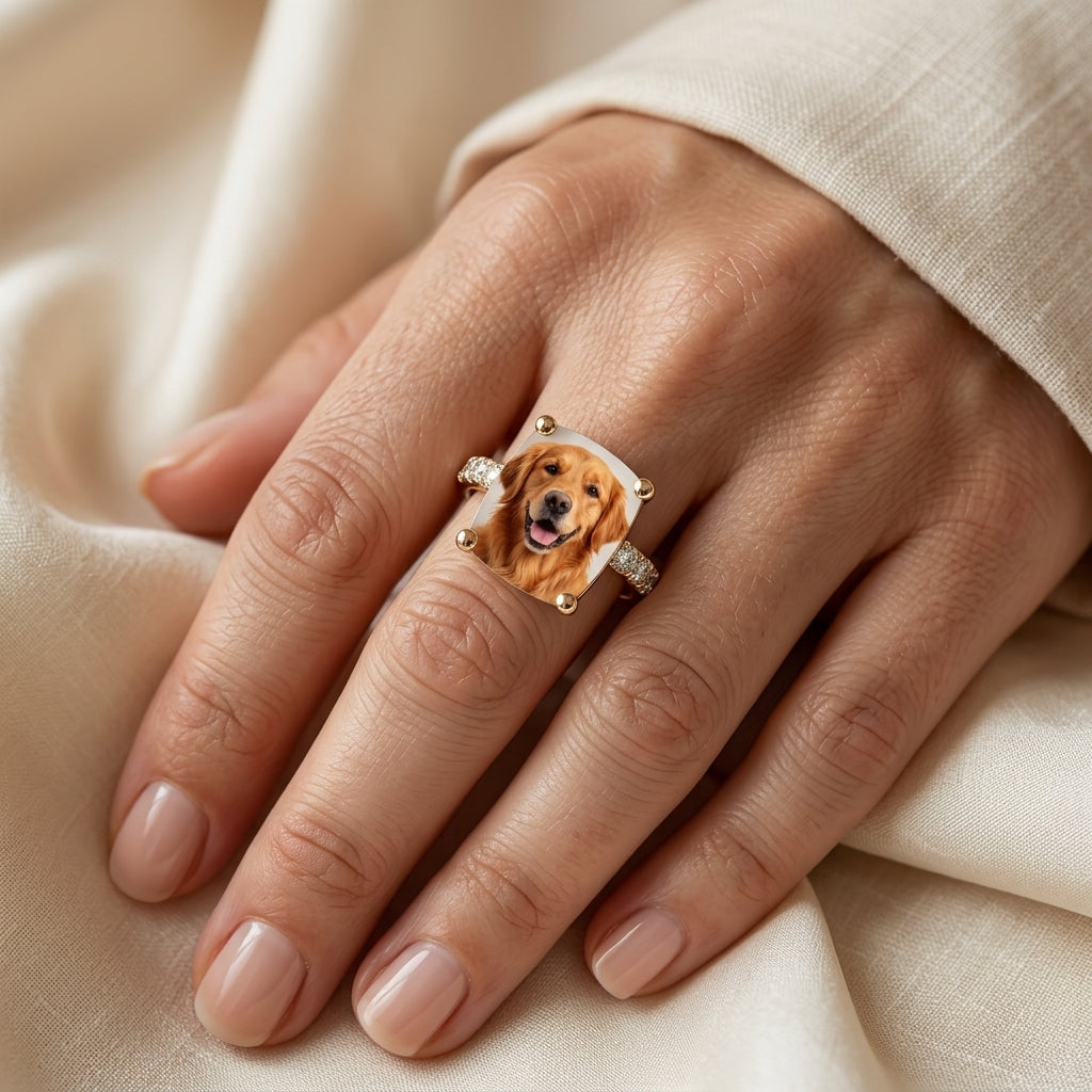 Custom Pet Square Ring
