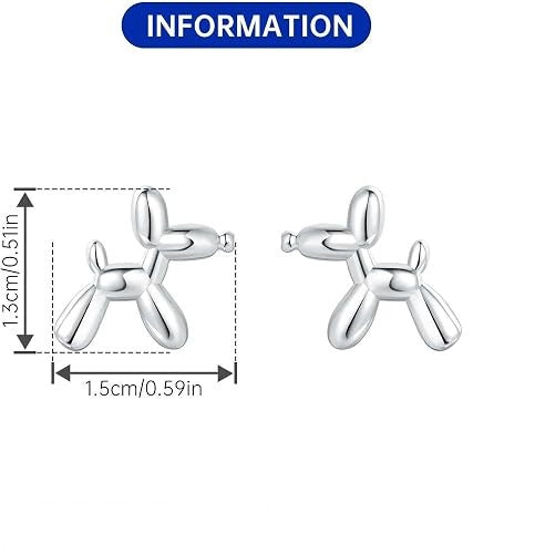 Balloon Dog Stud Earrings