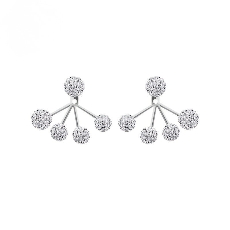 Crystal Cluster Jacket Earrings
