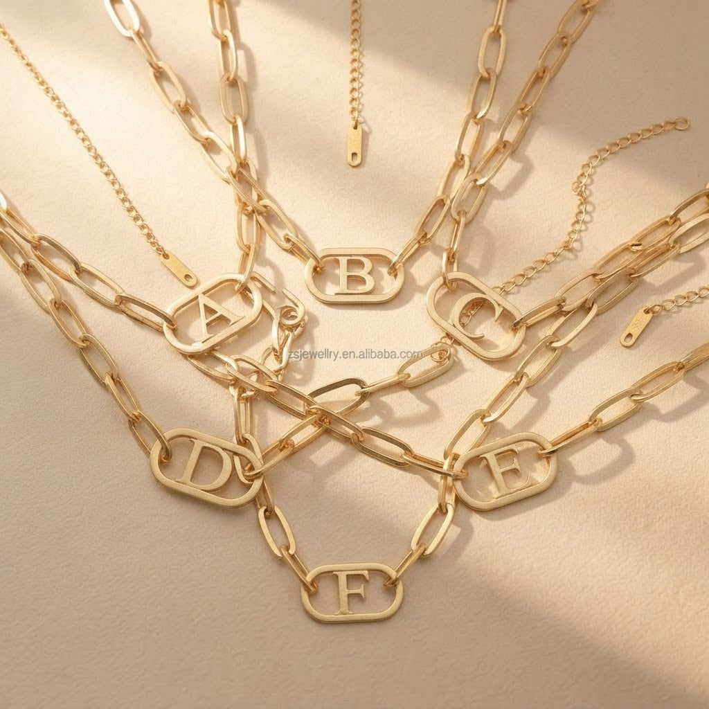 Initial B Link Necklace
