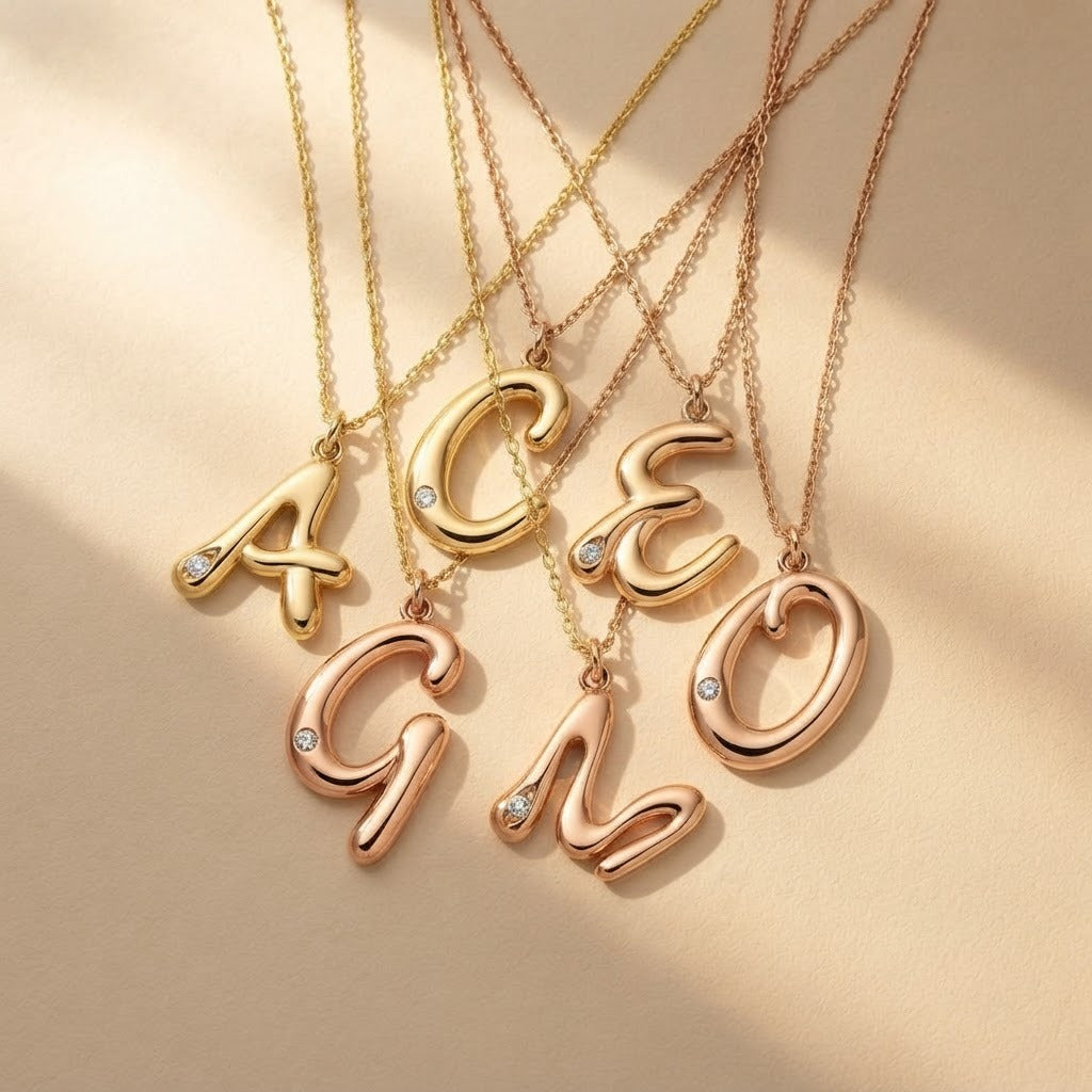 Liquid Initial Pendant Necklace