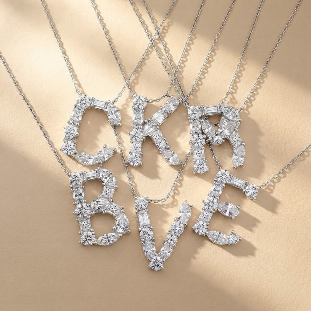 Moissanite Letter B Necklace