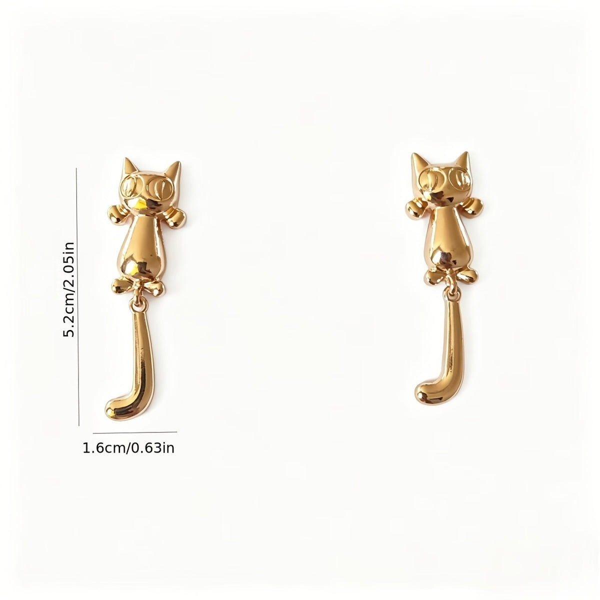 Long Tail Cat Earrings