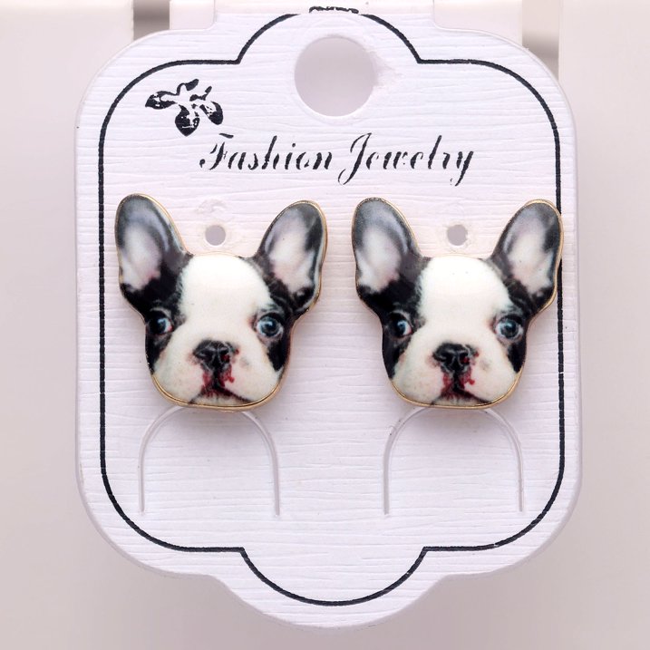 French Bulldog Stud Earrings