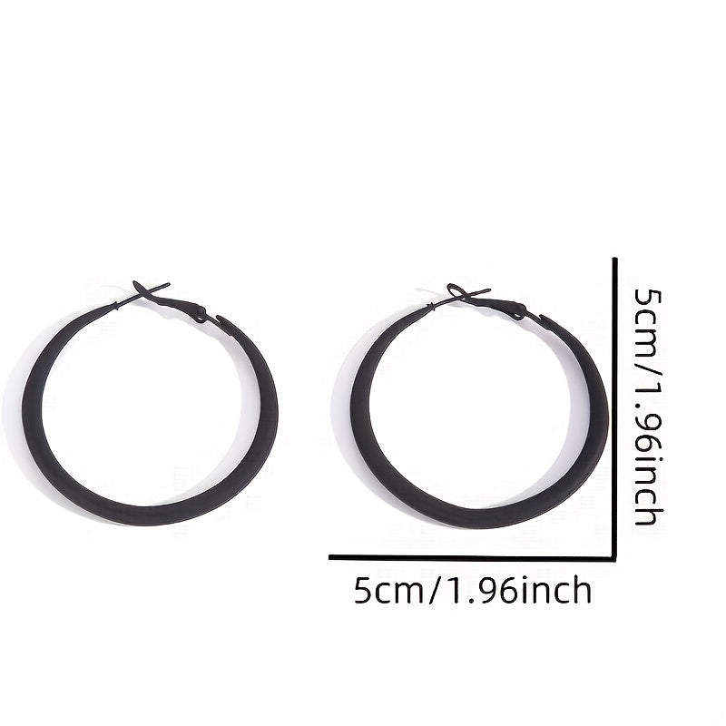Leopard Print Hoop Earrings
