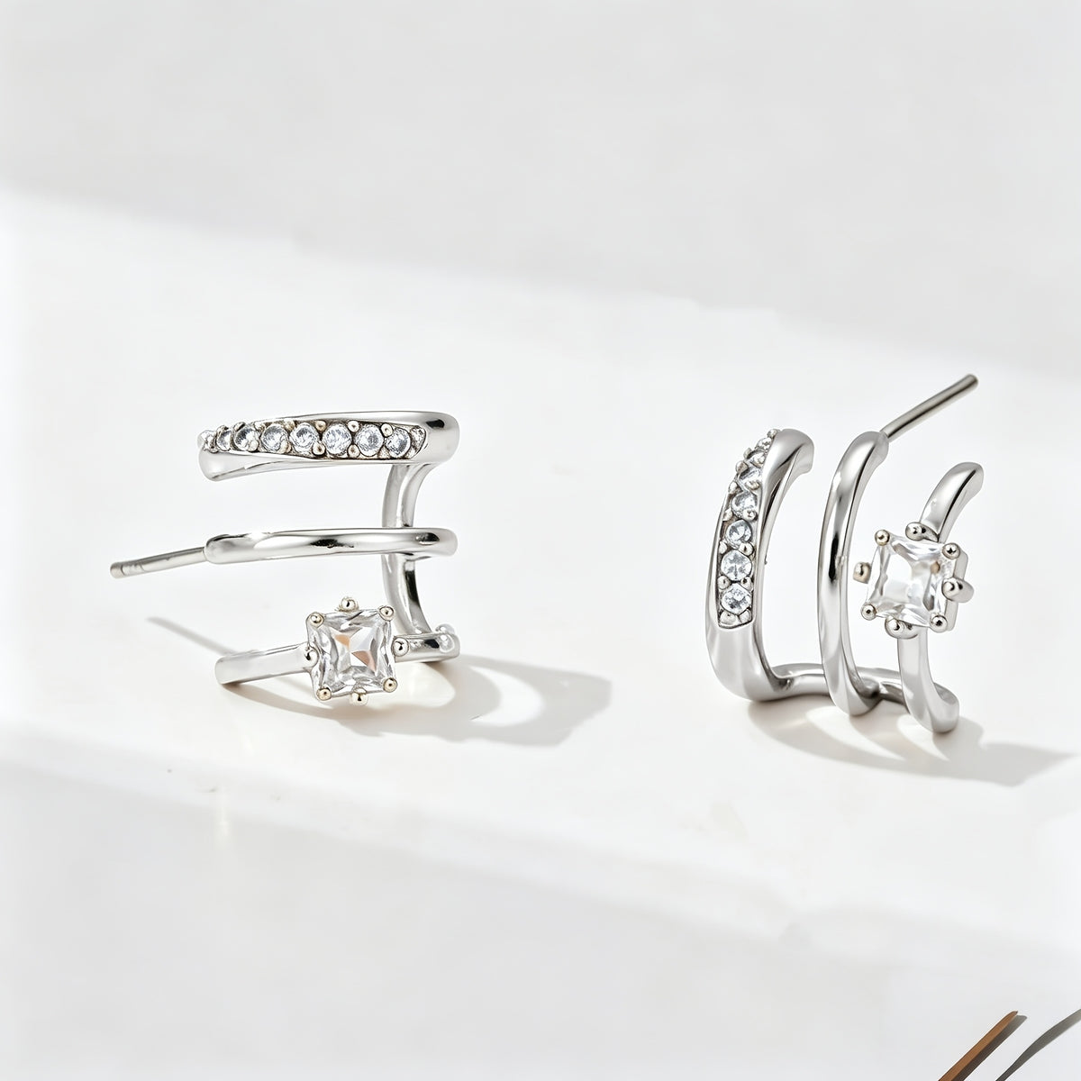 Crystal Wrap Stud Earrings