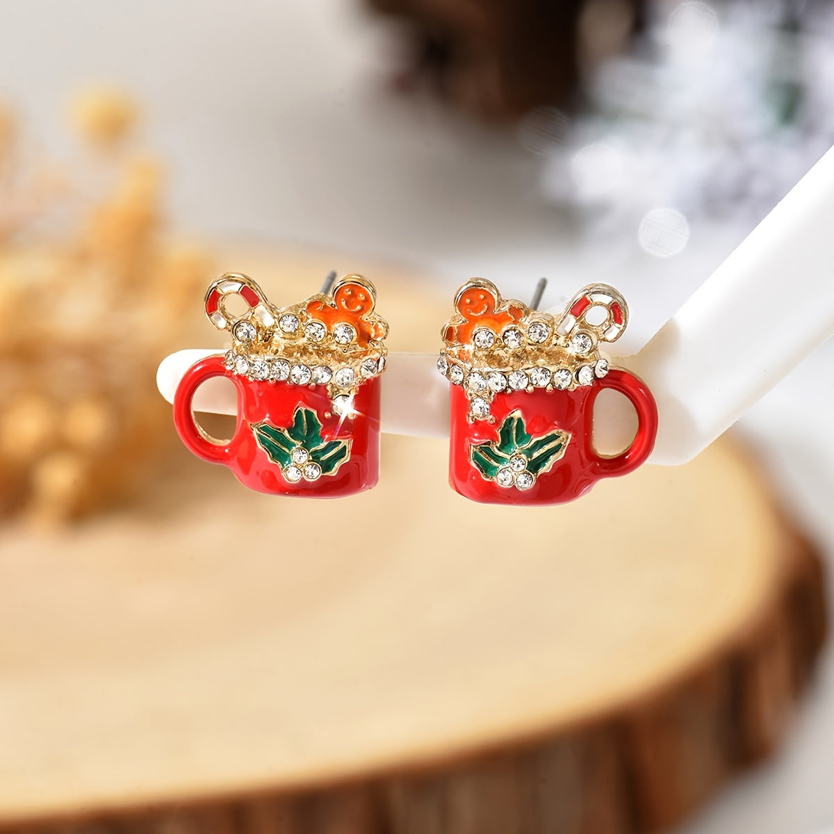 Christmas Mug Stud Earrings
