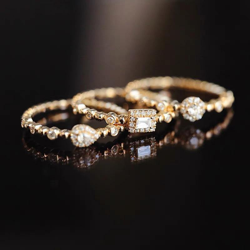 3pc Dainty Stackable Rings Set