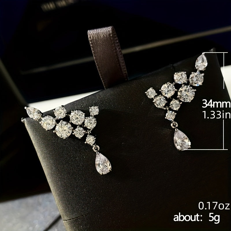 Crystal Teardrop Drop Earrings