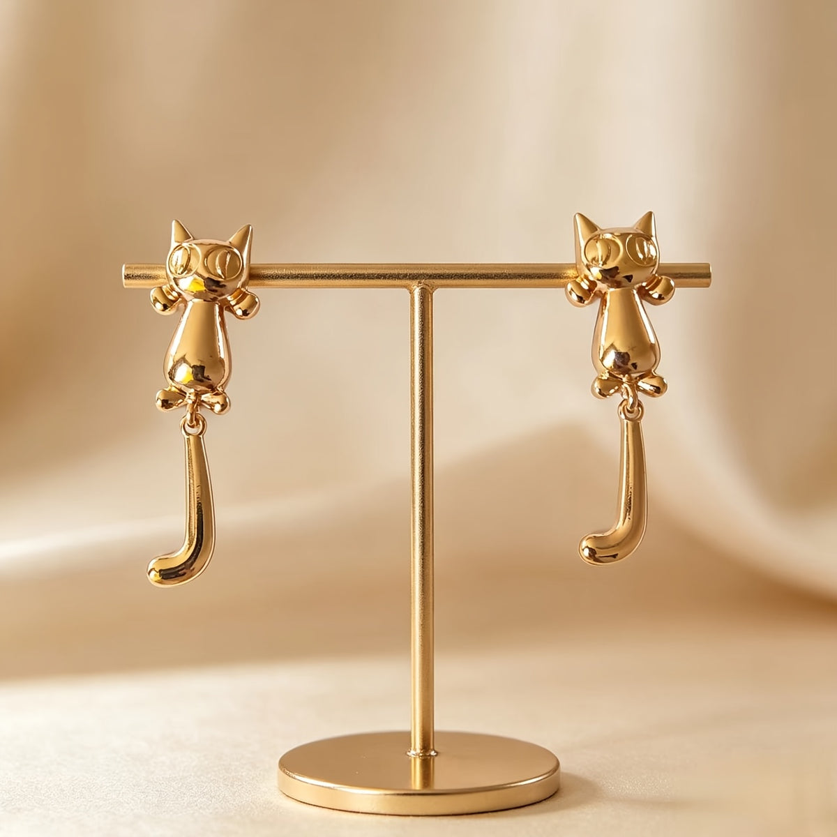 Long Tail Cat Earrings