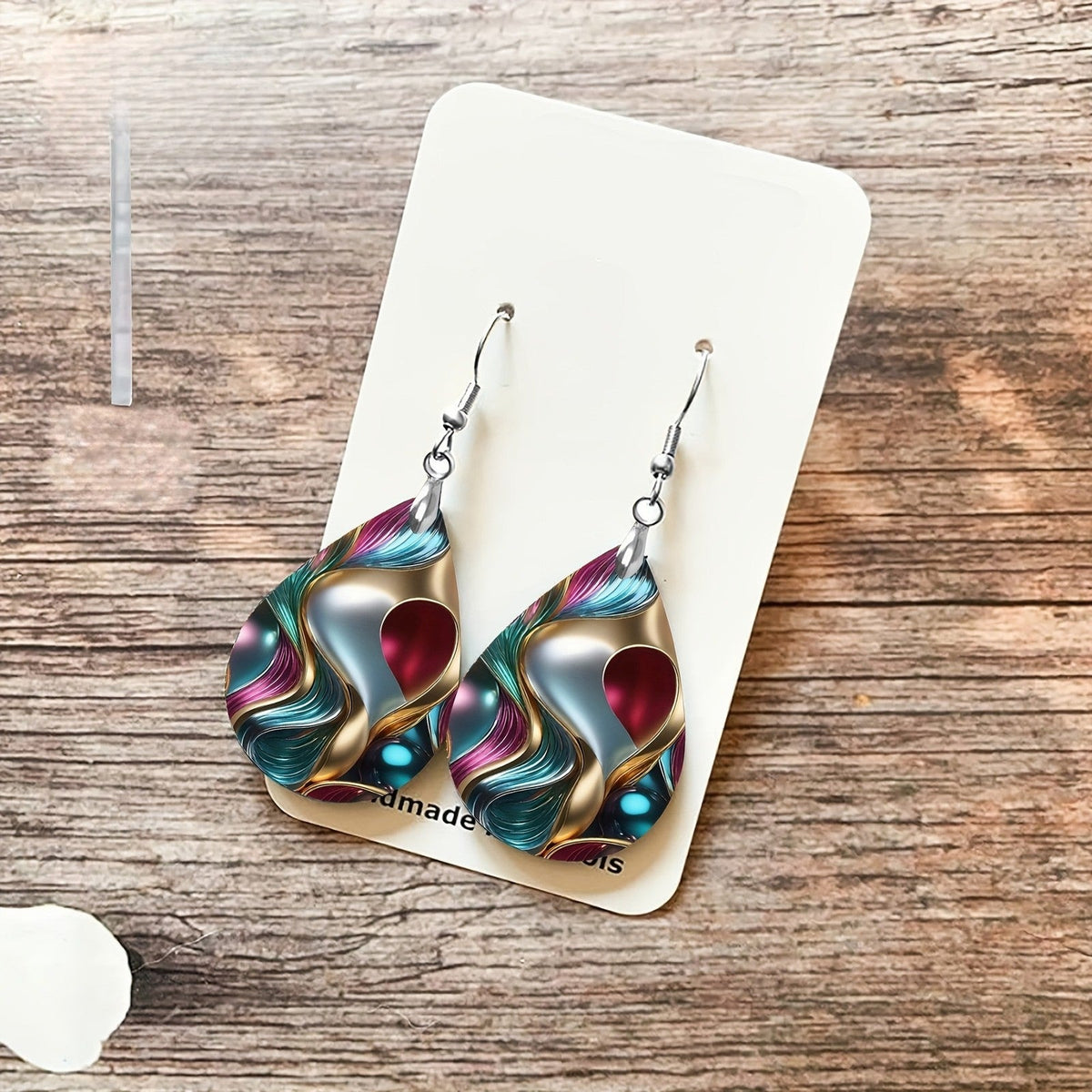 Colorful Ripple Acrylic Drop Earrings