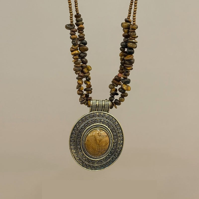 Oval Cameo Bead Necklace