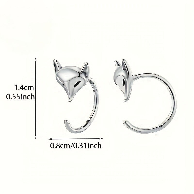 Fox Hoop Earrings