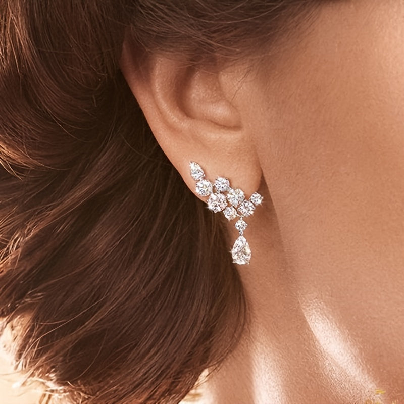 Crystal Teardrop Drop Earrings
