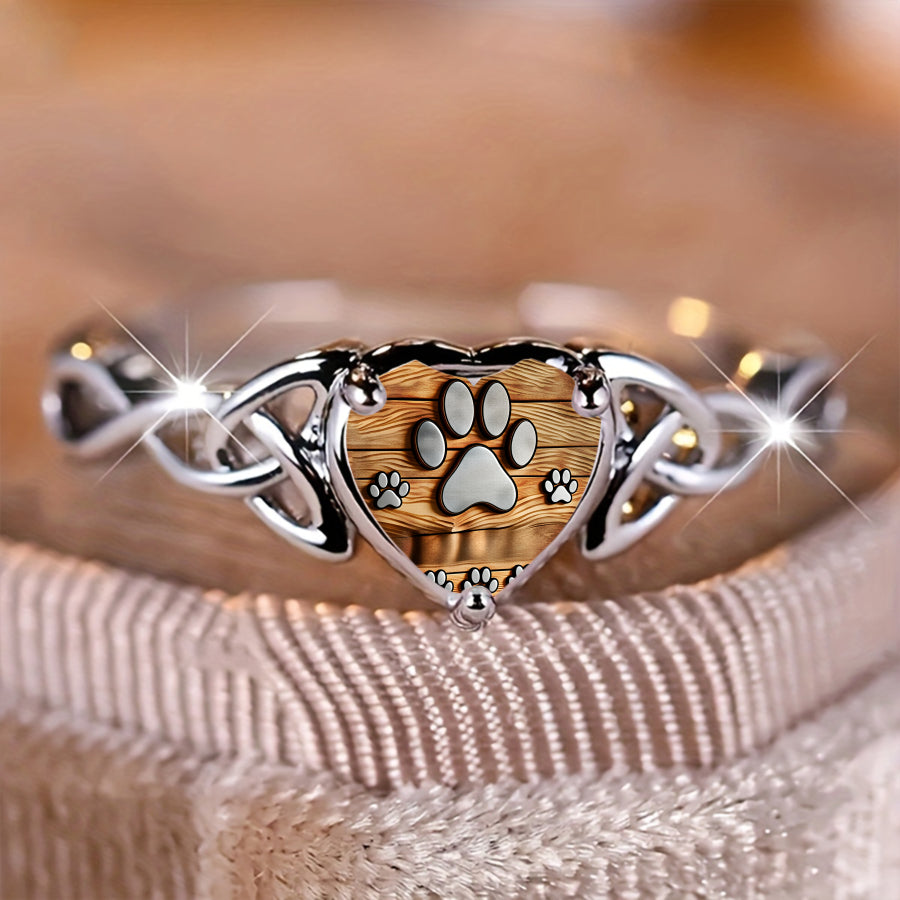 Paw Heart Ring