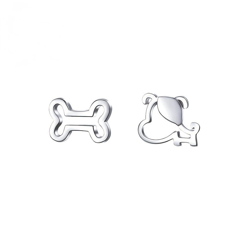 Dog Bone Stud Earrings