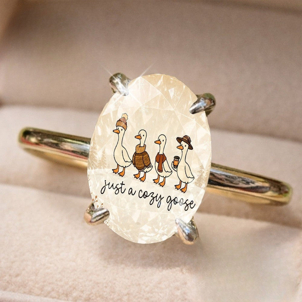 Cozy Goose Oval Ring