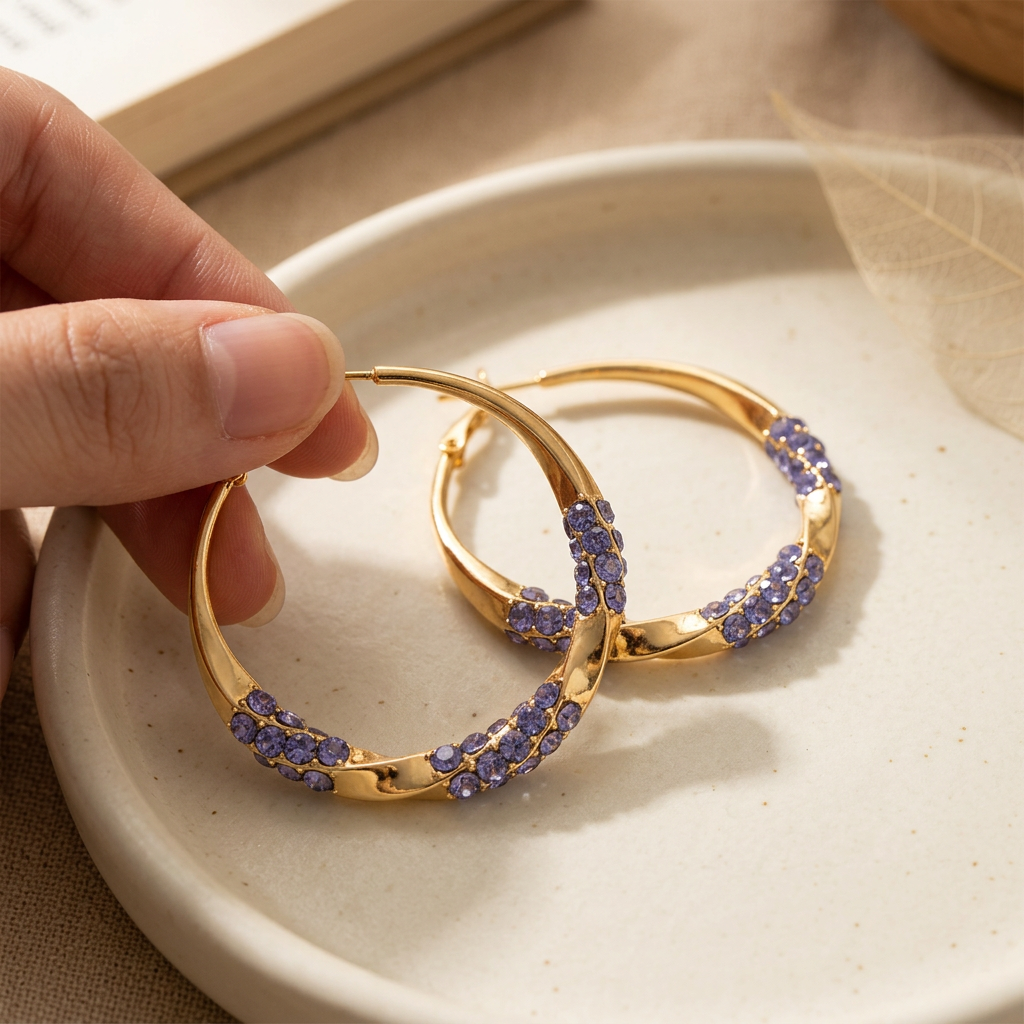 Twisted Hoop Earrings