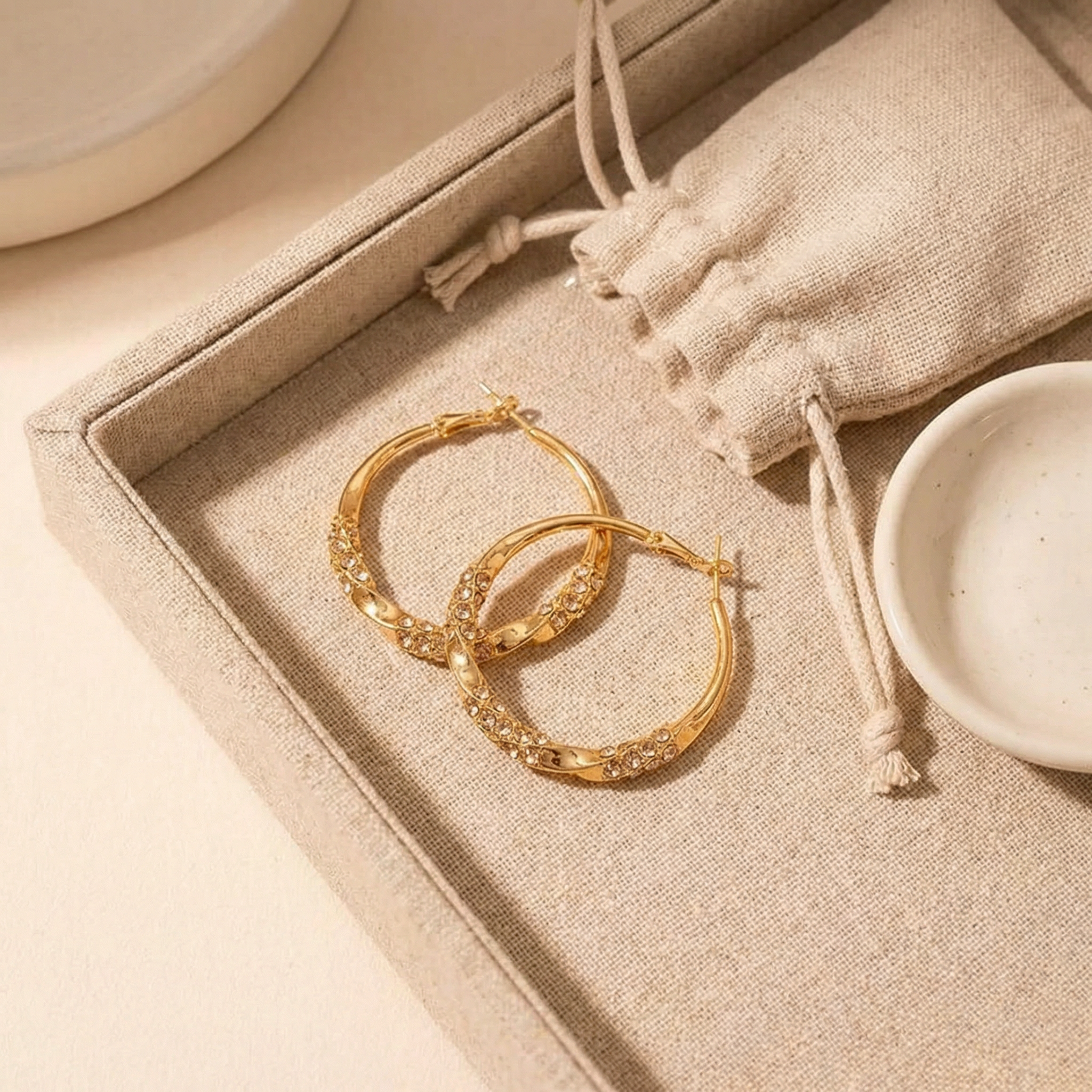 Twisted Hoop Earrings