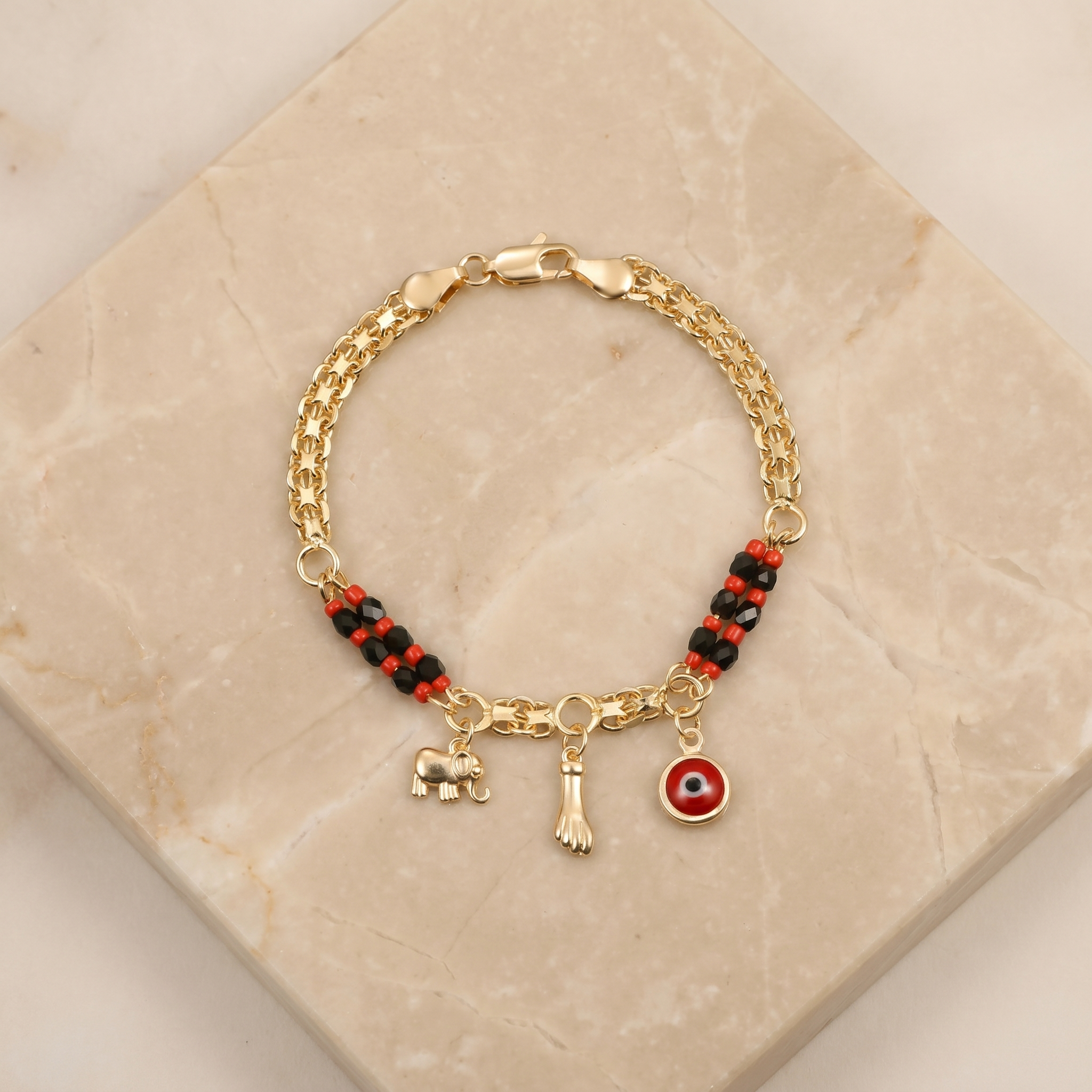 Evil Eye Elephant Bracelet