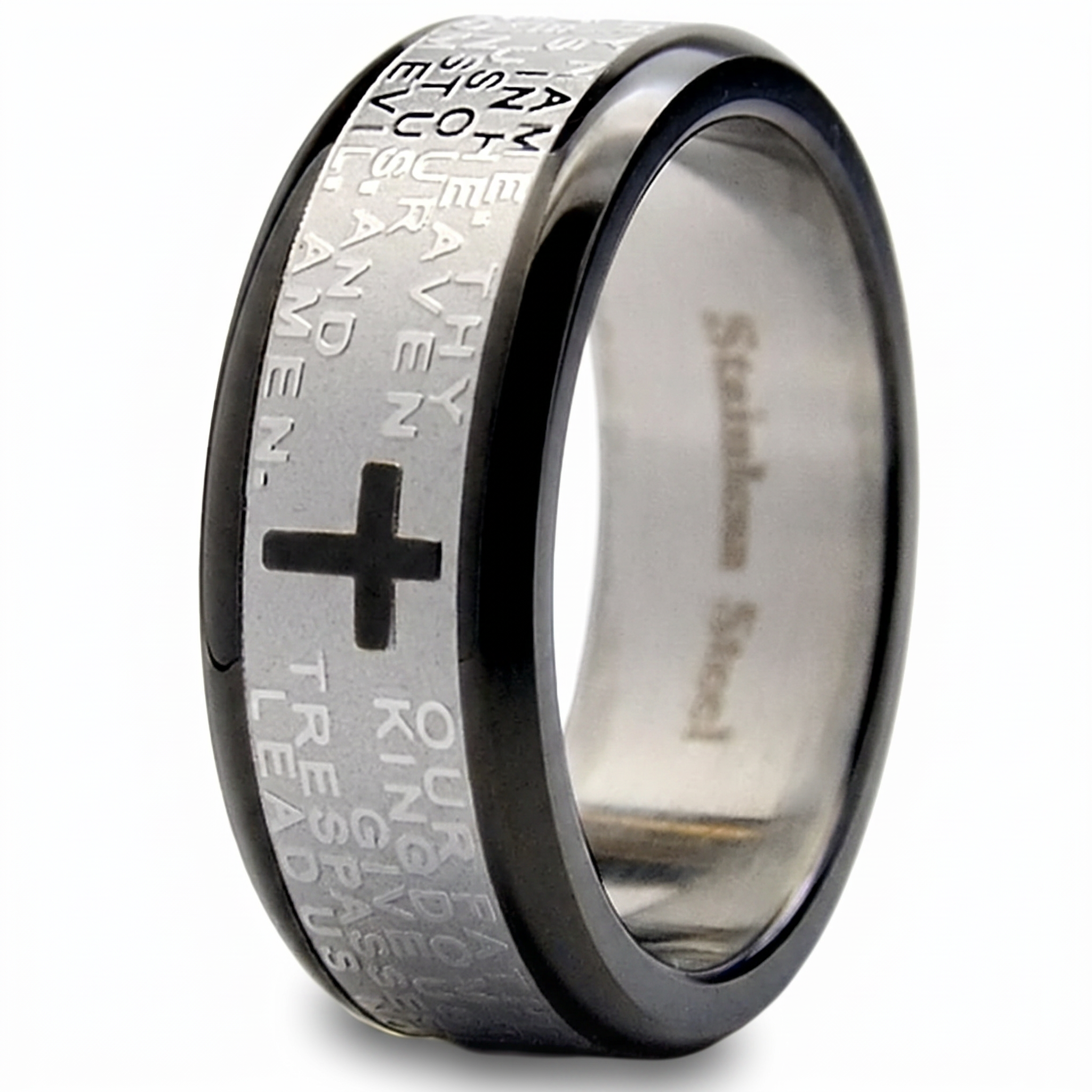 Cross Lord's Prayer Ring