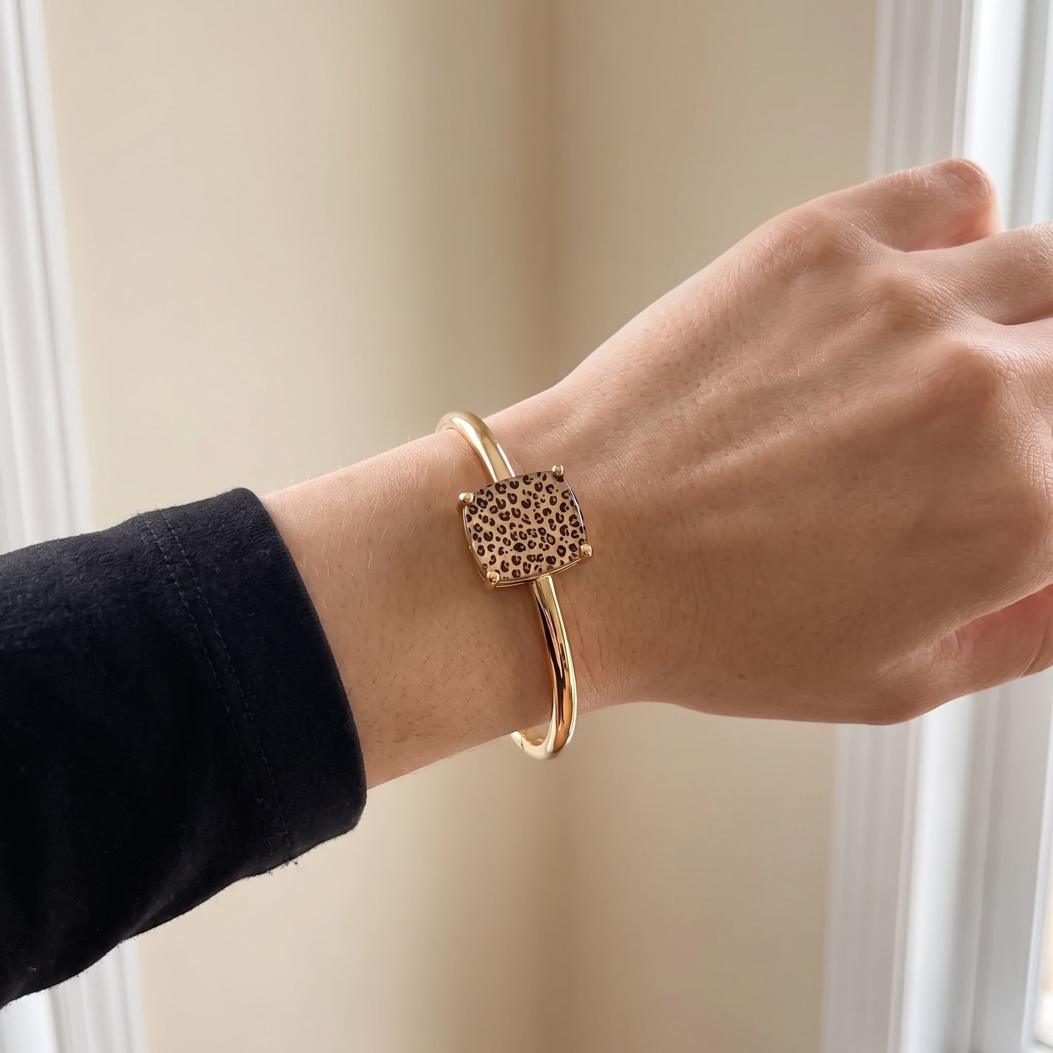 Leopard Square Bracelet