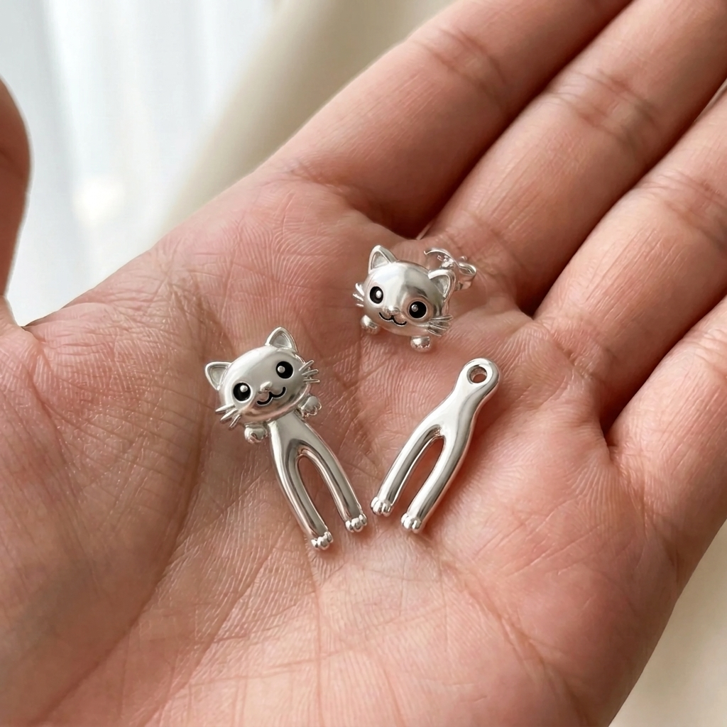 Dangling Cat Earrings