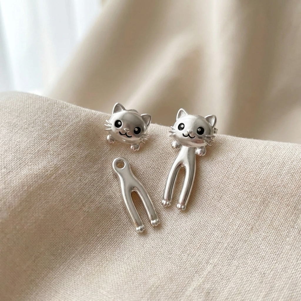 Dangling Cat Earrings