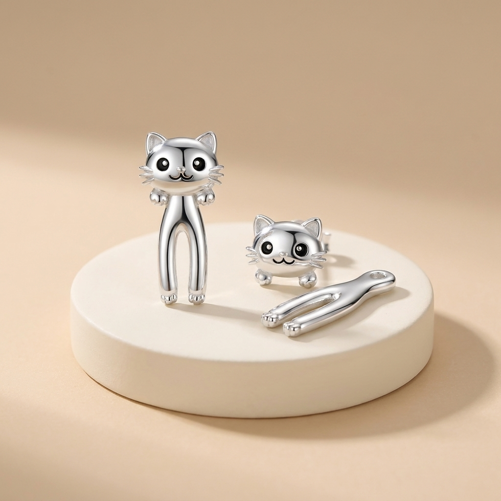 Dangling Cat Earrings