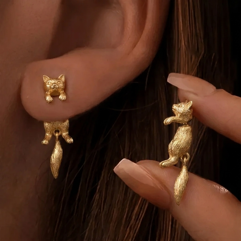 Playful Cat Earrings