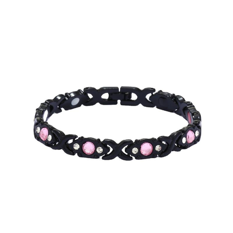 Dainty Pink Stone Copper Bracelet
