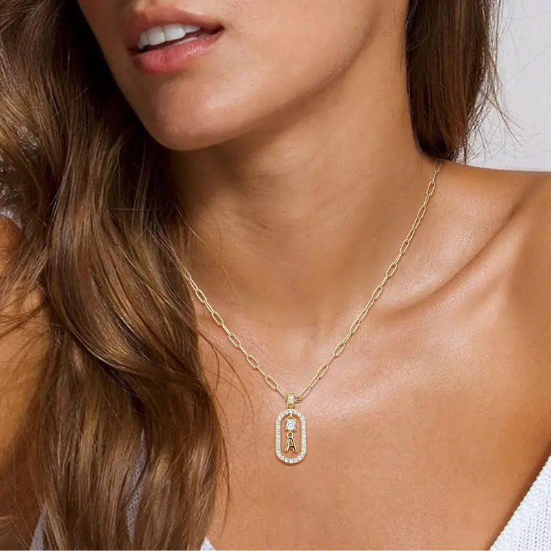 2pc Initial Necklace Set