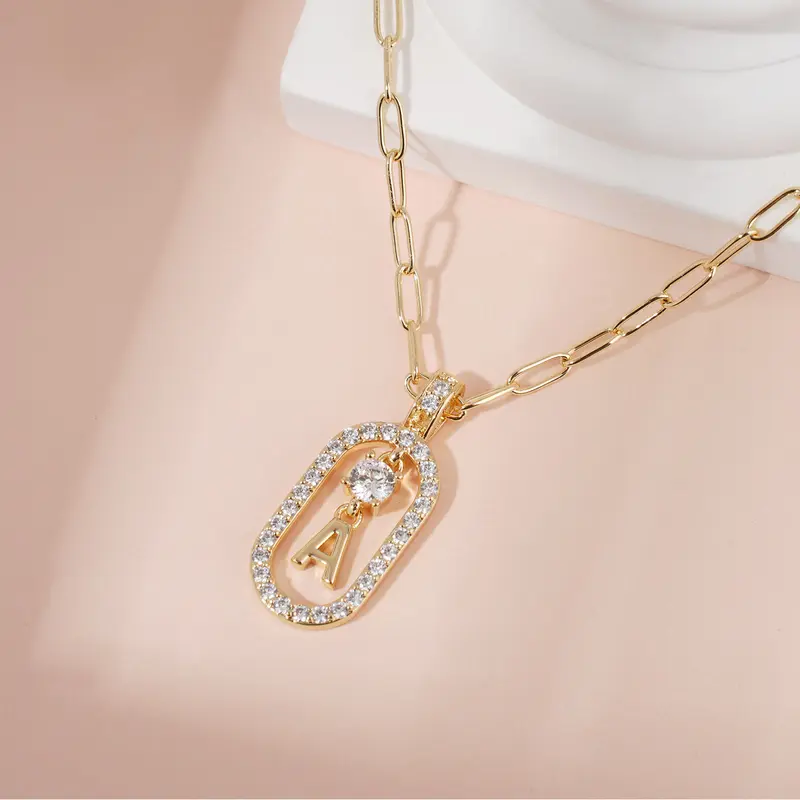 2pc Initial Necklace Set