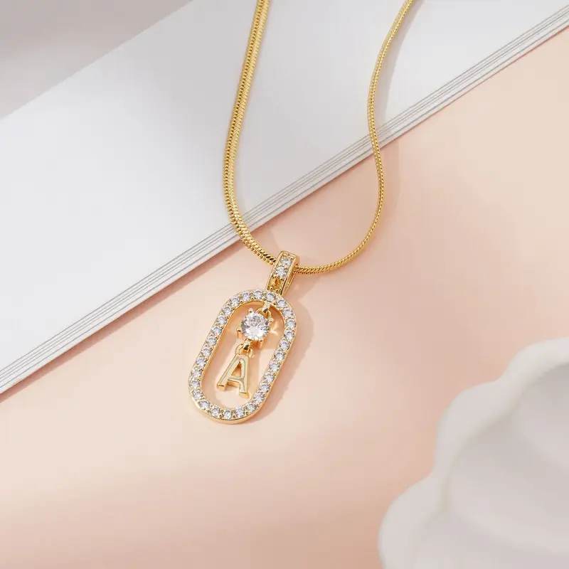 2pc Initial Necklace Set