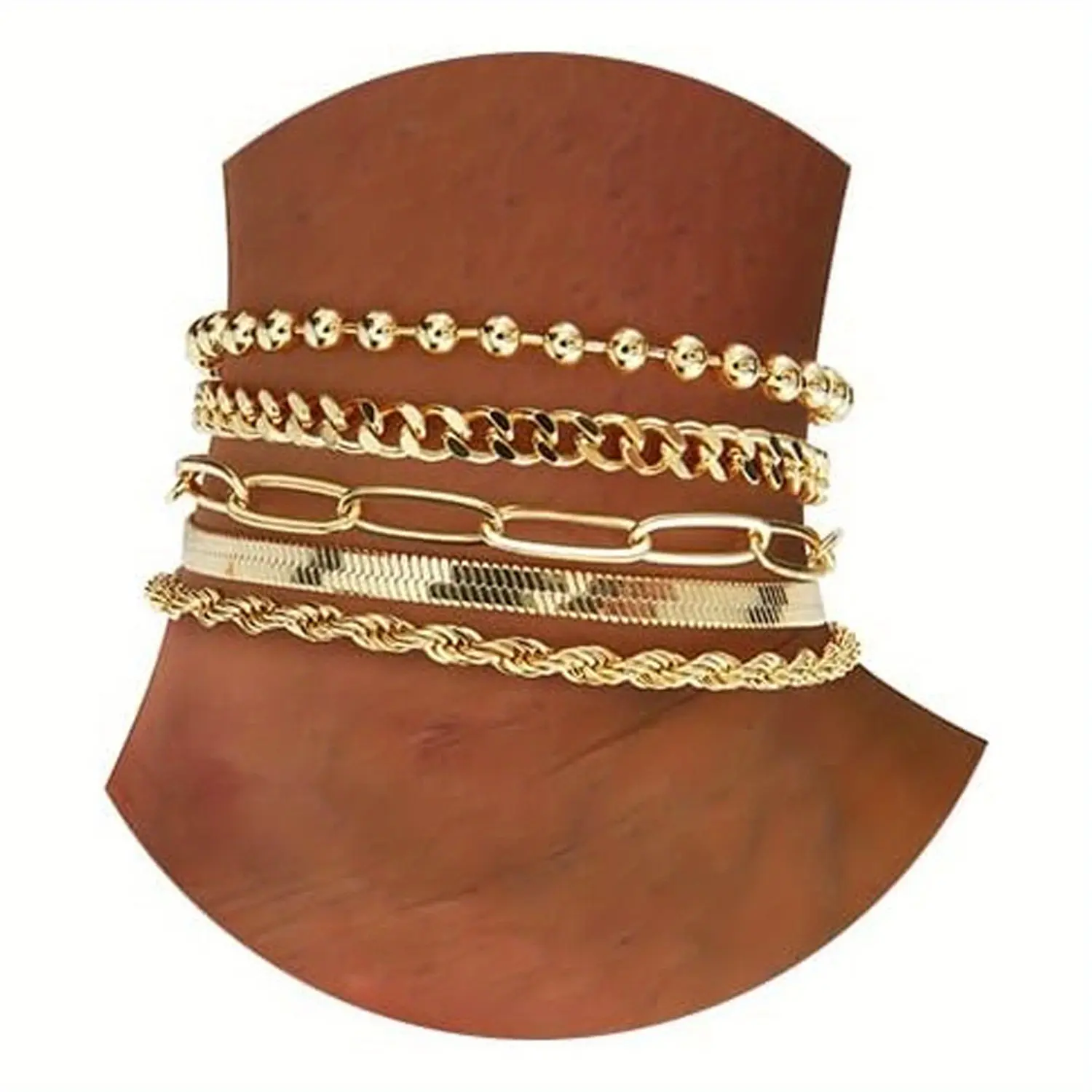 5pc Plus Size Anklet