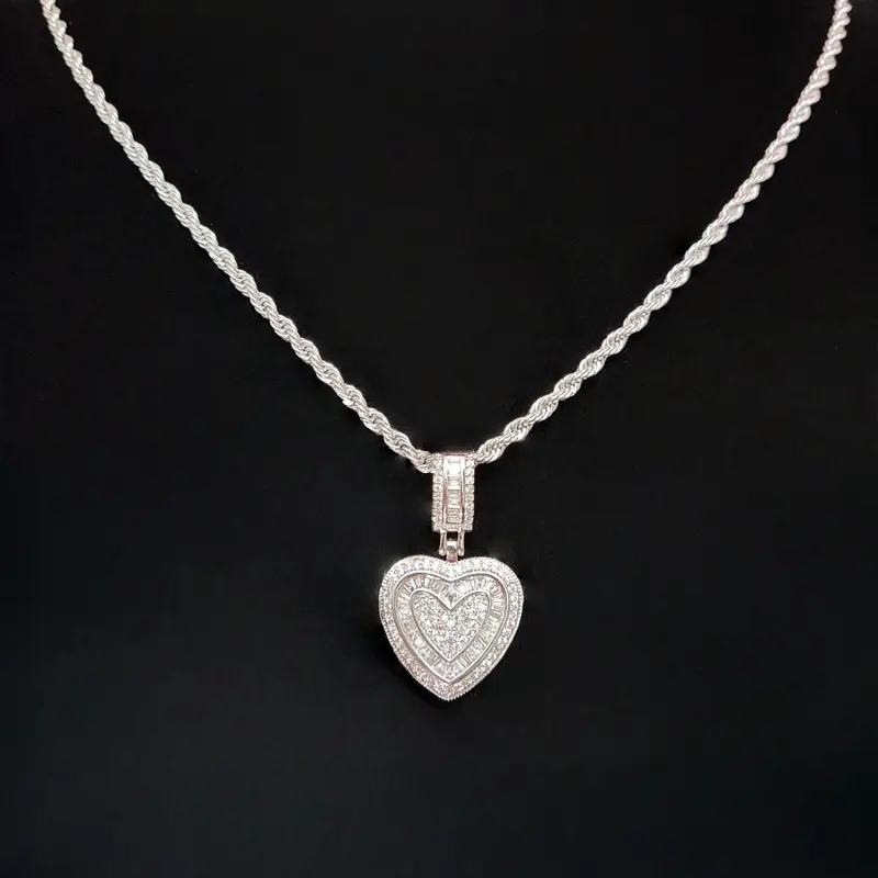 2pc Love Heart Earrings & Necklace Set