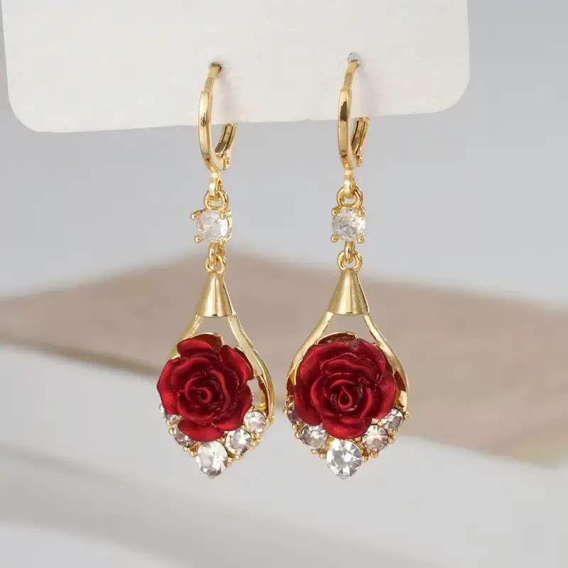 Rose Drop Earrings
