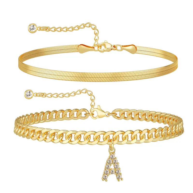 2pc Initial Anklets