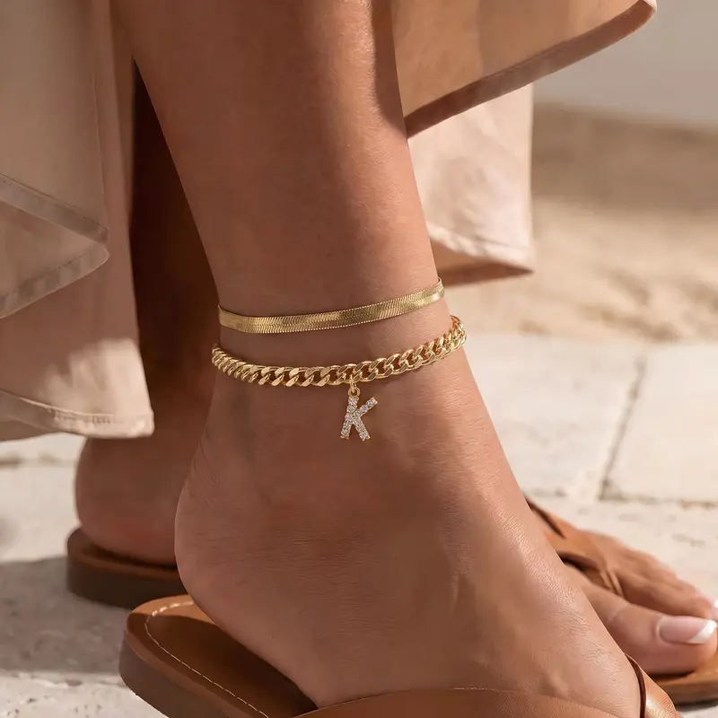 2pc Initial Anklets