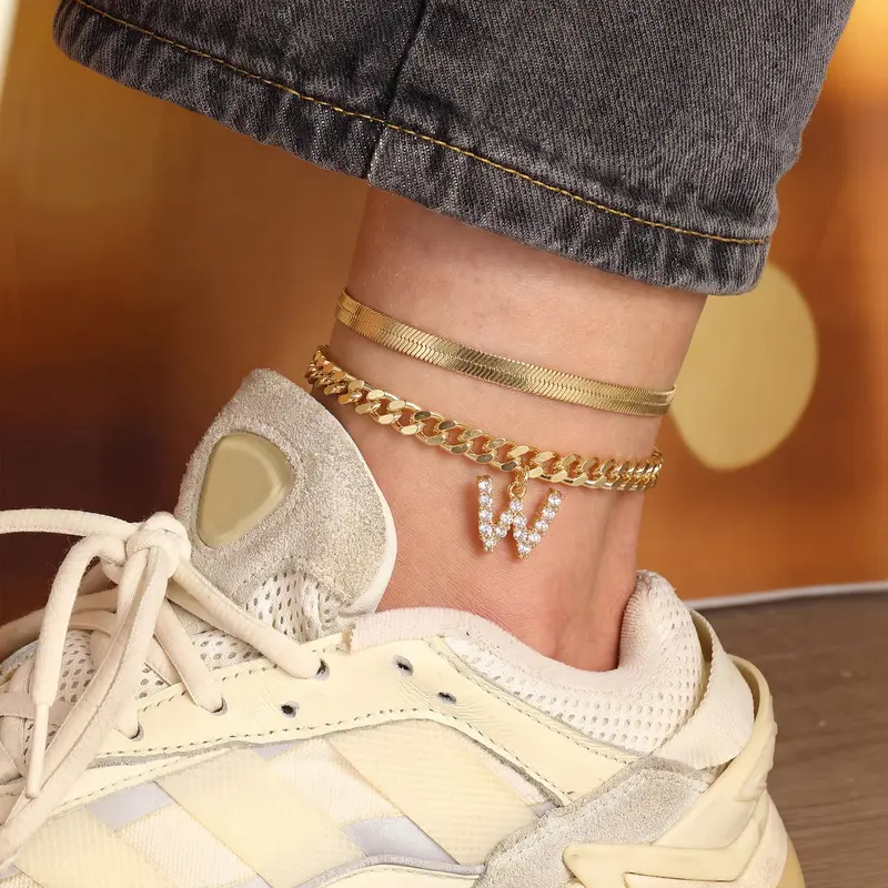 2pc Initial Anklets