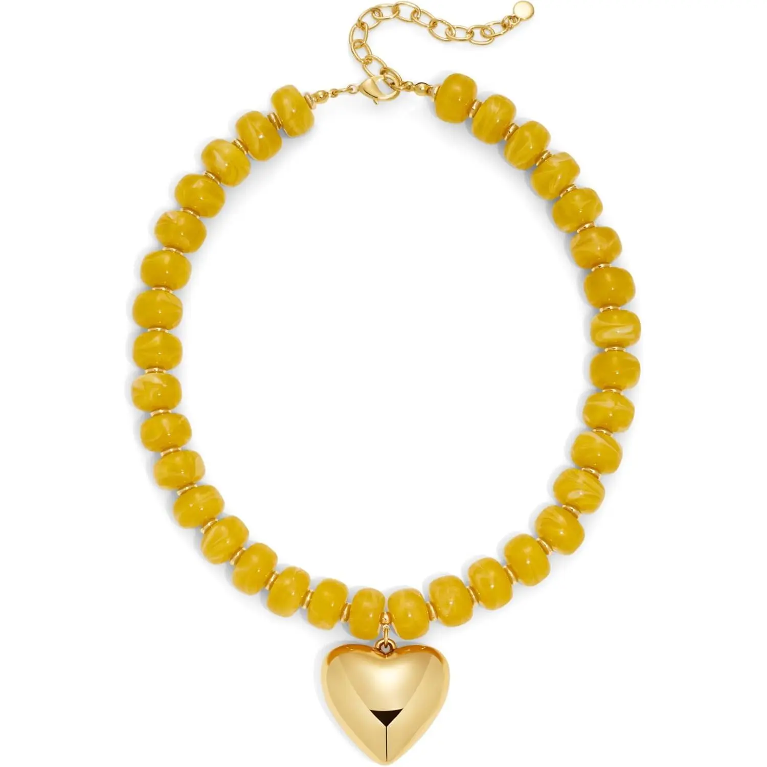 Chunky Bead Heart Necklace