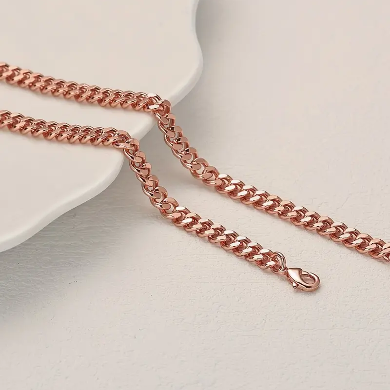 Copper Cuban Chain Bracelet