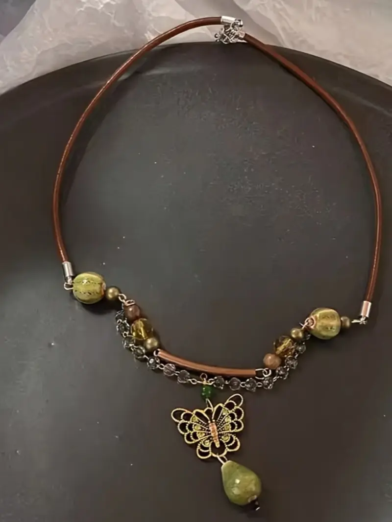 5pc Boho Vintage Beaded Necklace Set