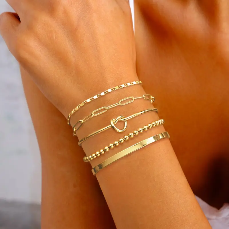 5pc Adjustable Bracelet Stack