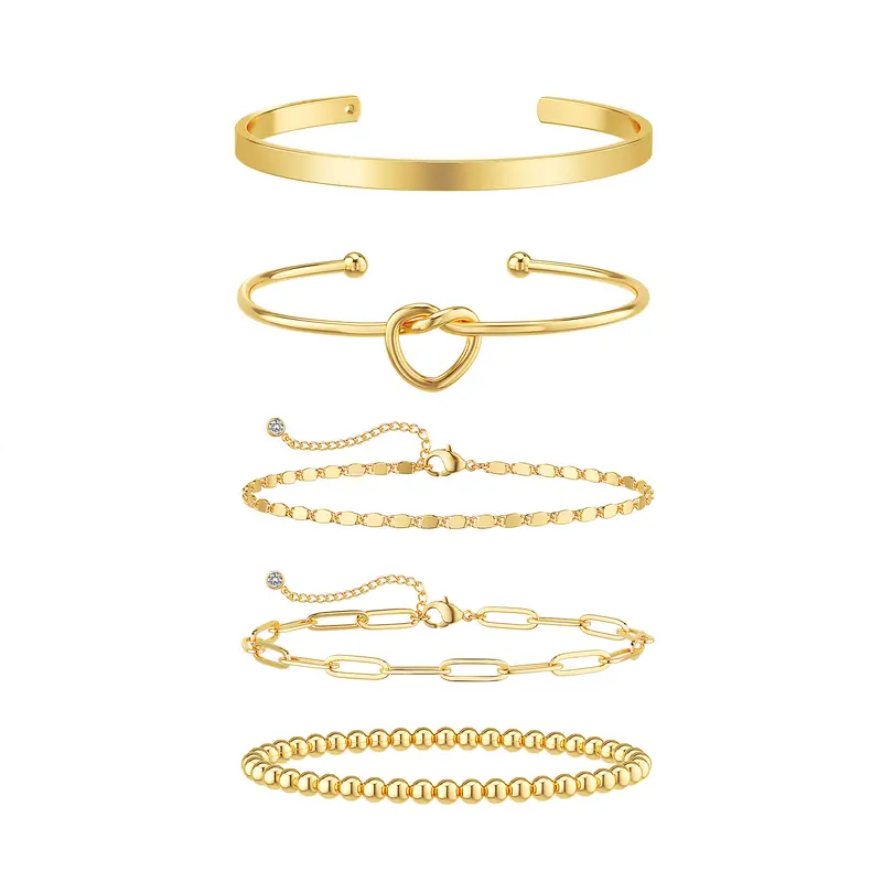 5pc Adjustable Bracelet Stack