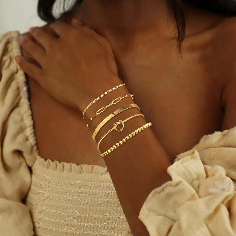 5pc Adjustable Bracelet Stack