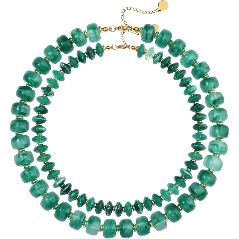 2pc Chunky Beaded Necklaces
