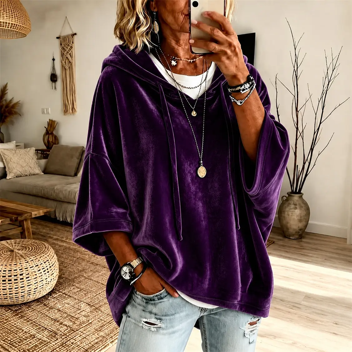 Oversized Drawstring Hoodie
