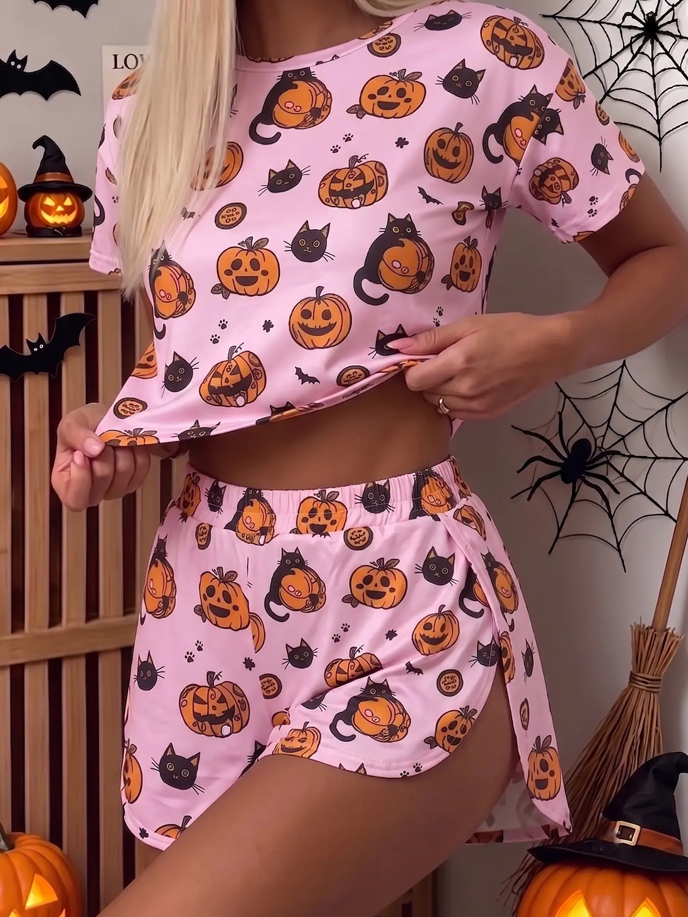 2pc Halloween Pumpkin Ghost Set