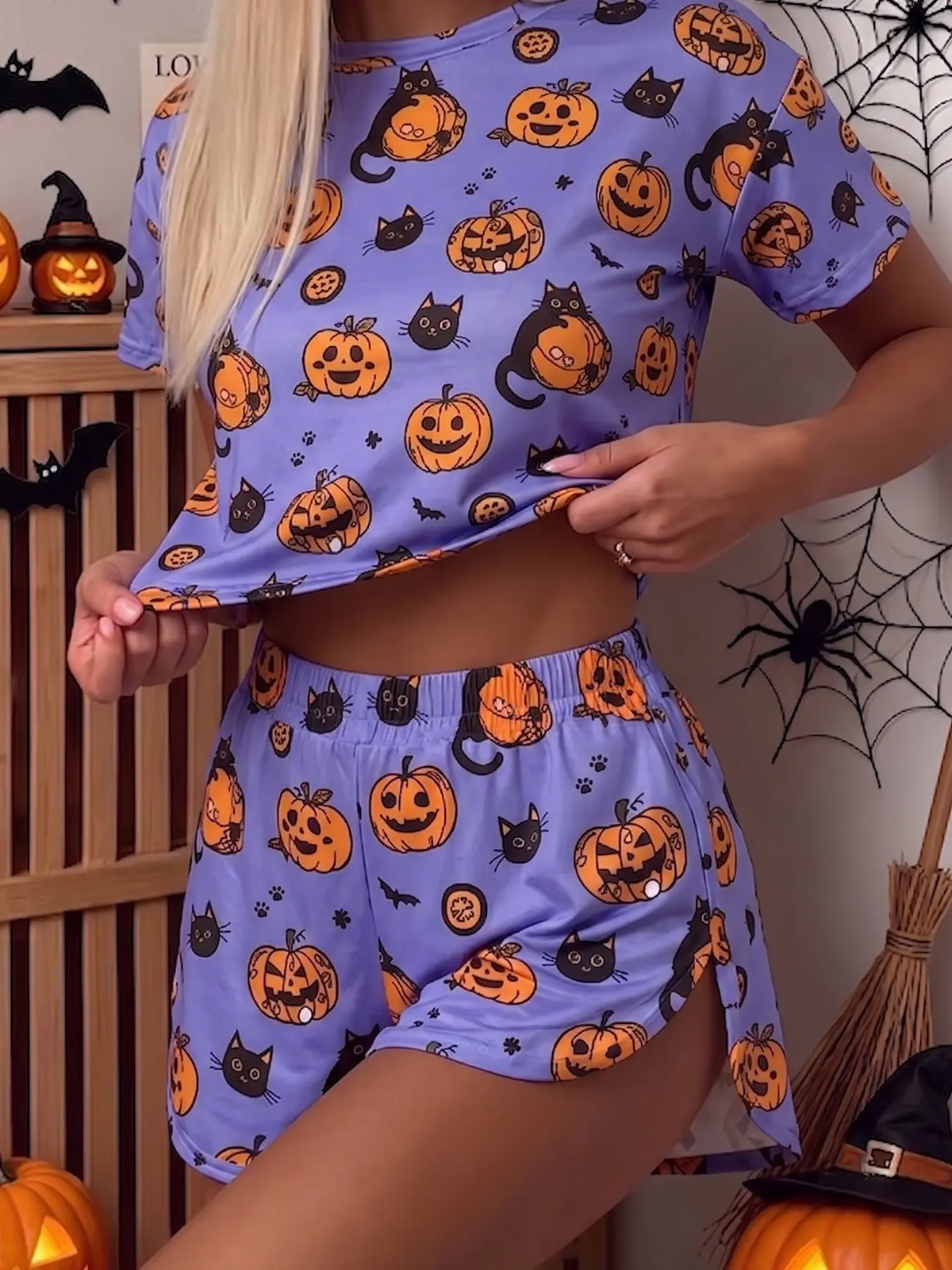 2pc Halloween Pumpkin Ghost Set